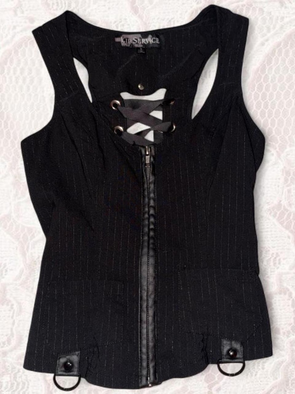 lip service black vintage carmen gangsta pranksta bondage top